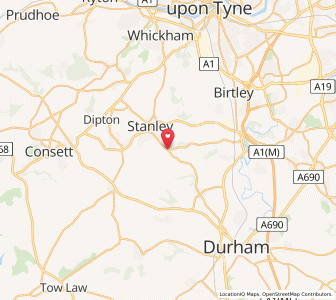 Map of Craghead, EnglandEngland