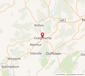 Map of Craigellachie, ScotlandScotland
