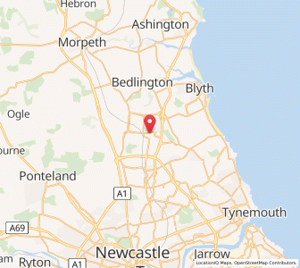 Map of Cramlington, EnglandEngland
