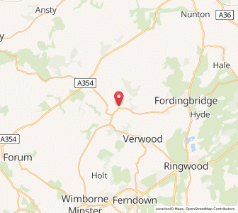 Map of Cranborne, EnglandEngland