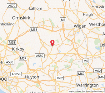 Map of Crank, EnglandEngland