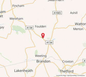 Map of Cranwich, EnglandEngland