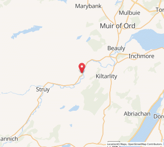 Map of Crask Of Aigas, ScotlandScotland