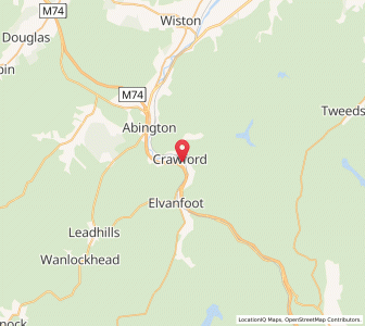 Map of Crawford, ScotlandScotland