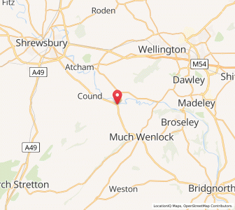 Map of Cressage, EnglandEngland