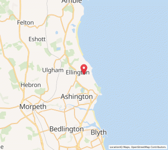 Map of Cresswell, EnglandEngland