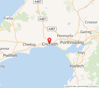 Map of Criccieth, WalesWales