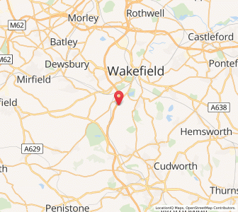 Map of Crigglestone, EnglandEngland