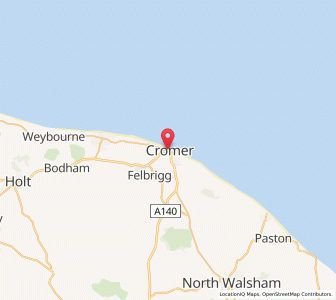 Map of Cromer, EnglandEngland