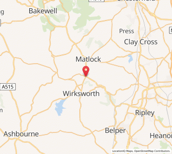 Map of Cromford, EnglandEngland
