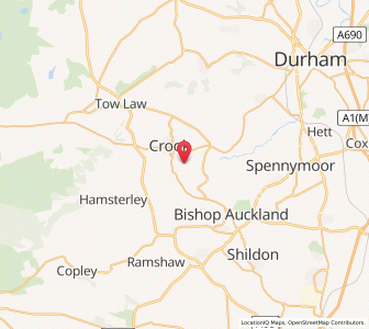 Map of Crook, EnglandEngland
