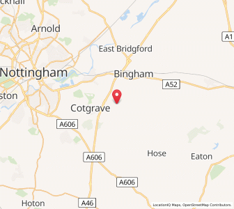 Map of Cropwell Bishop, EnglandEngland
