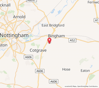 Map of Cropwell Butler, EnglandEngland
