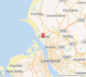 Map of Crosby, EnglandEngland