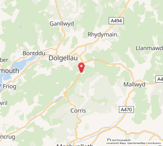 Map of Cross Foxes, WalesWales