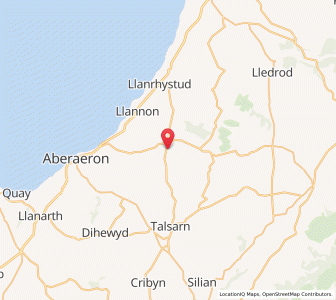 Map of Cross Inn, WalesWales