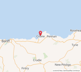 Map of Crovie, ScotlandScotland