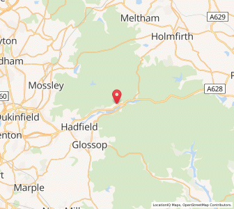 Map of Crowden, EnglandEngland