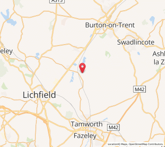 Map of Croxall, EnglandEngland