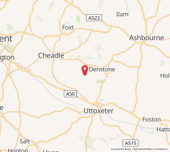 Map of Croxden, EnglandEngland