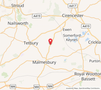 Map of Crudwell, EnglandEngland