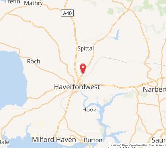 Map of Crundale, WalesWales