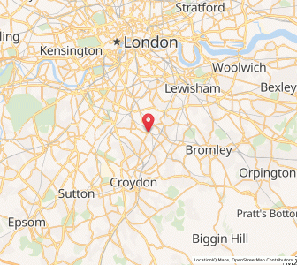 Map of Crystal Palace, EnglandEngland