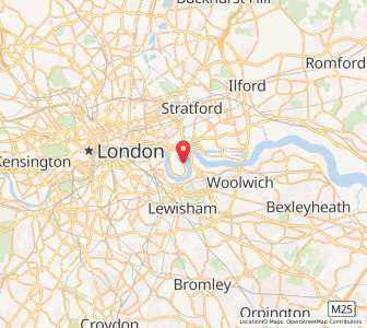 Map of Cubitt Town, EnglandEngland