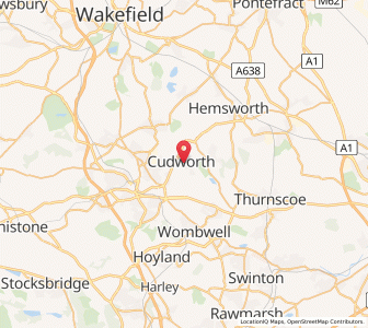 Map of Cudworth, EnglandEngland