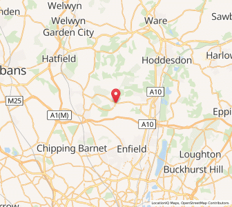 Map of Cuffley, EnglandEngland