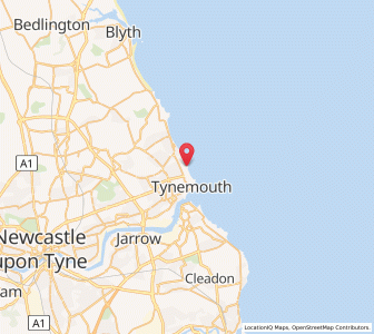 Map of Cullercoats, EnglandEngland