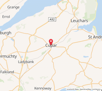 Map of Cupar, ScotlandScotland