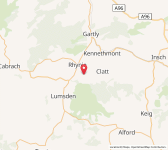 Map of Cushnie, ScotlandScotland