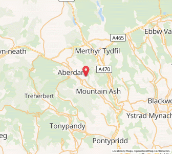 Map of Cwmbach, WalesWales