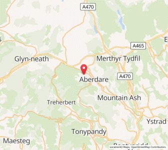 Map of Cwmdare, WalesWales