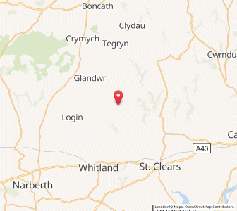 Map of Cwmfelin Mynach, WalesWales