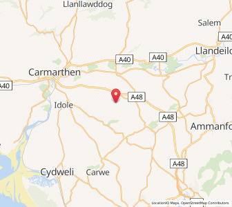 Map of Cwmisfael, WalesWales
