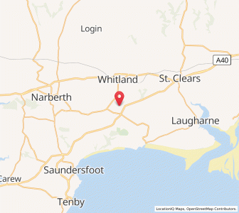 Map of Cyffic, WalesWales