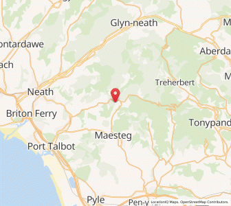 Map of Cymmer, WalesWales