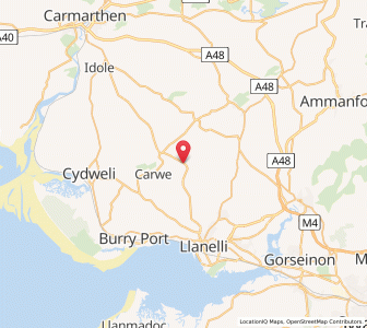 Map of Cynheidre, WalesWales