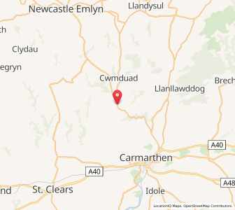 Map of Cynwyl Elfed, WalesWales
