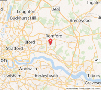 Map of Dagenham, EnglandEngland
