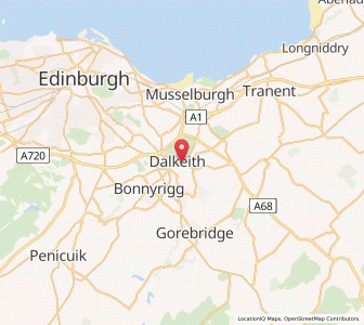 Map of Dalkeith, ScotlandScotland