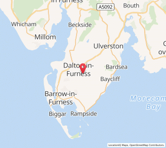 Map of Dalton in Furness, EnglandEngland