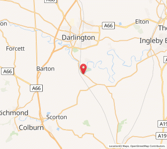 Map of Dalton upon Tees, EnglandEngland