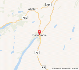 Map of Dalwhinnie, ScotlandScotland