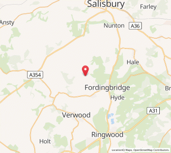 Map of Damerham, EnglandEngland