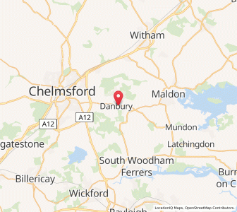 Map of Danbury, EnglandEngland