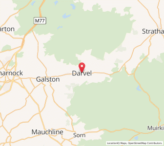 Map of Darvel, ScotlandScotland