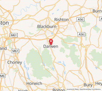 Map of Darwen, EnglandEngland